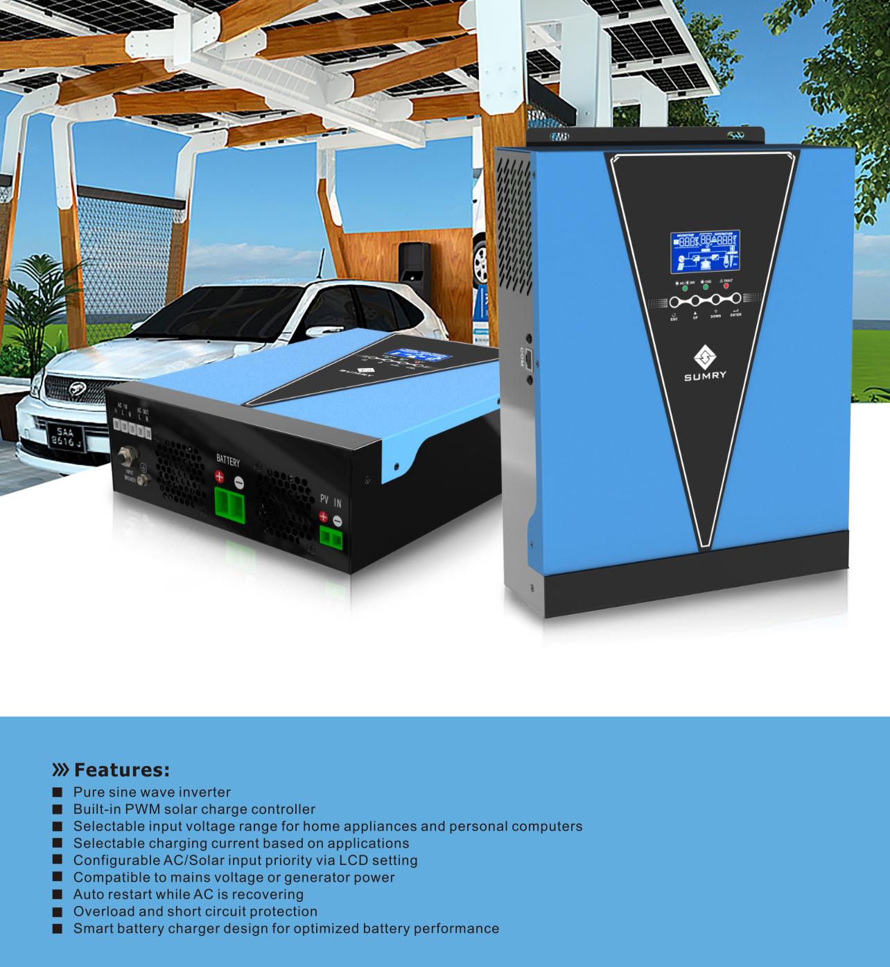 Sumry Hybrid Solar Inverter - 3KVA24V